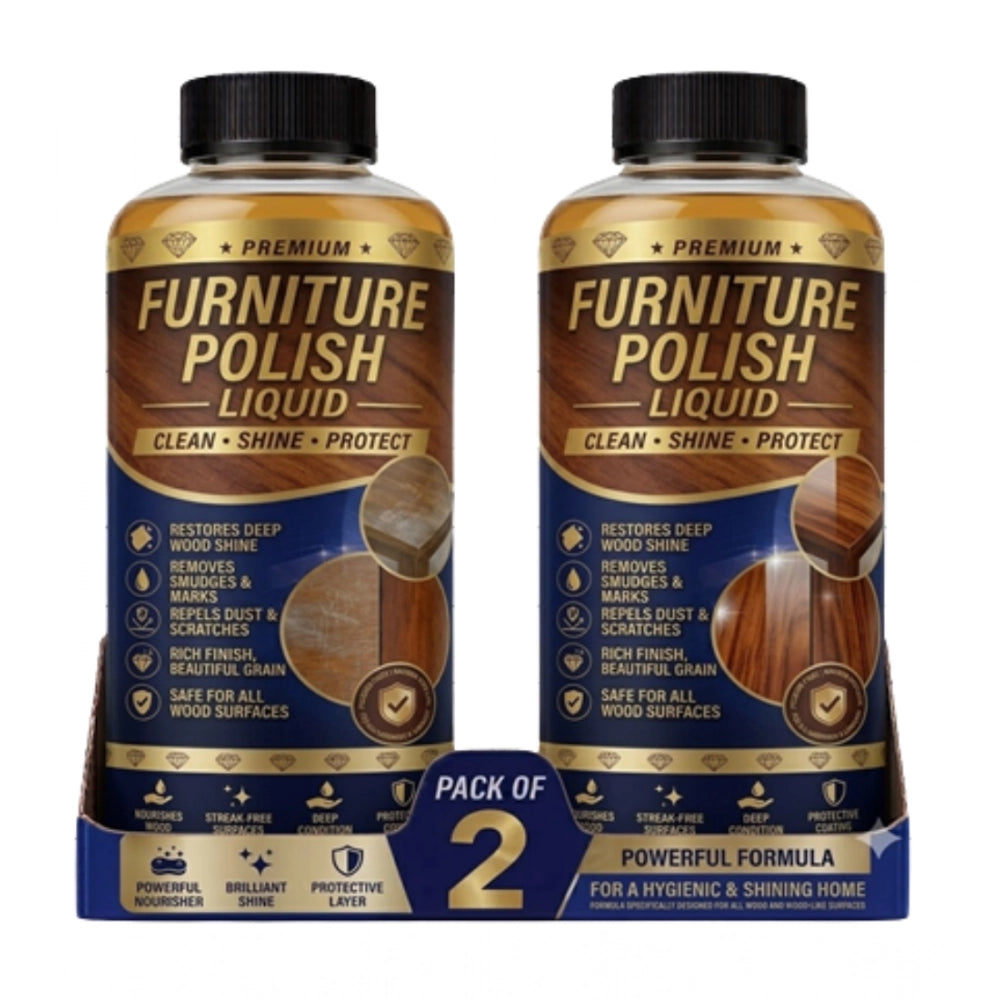 Furniture Polish Liquid Bottles 100 mls · Pack of 2