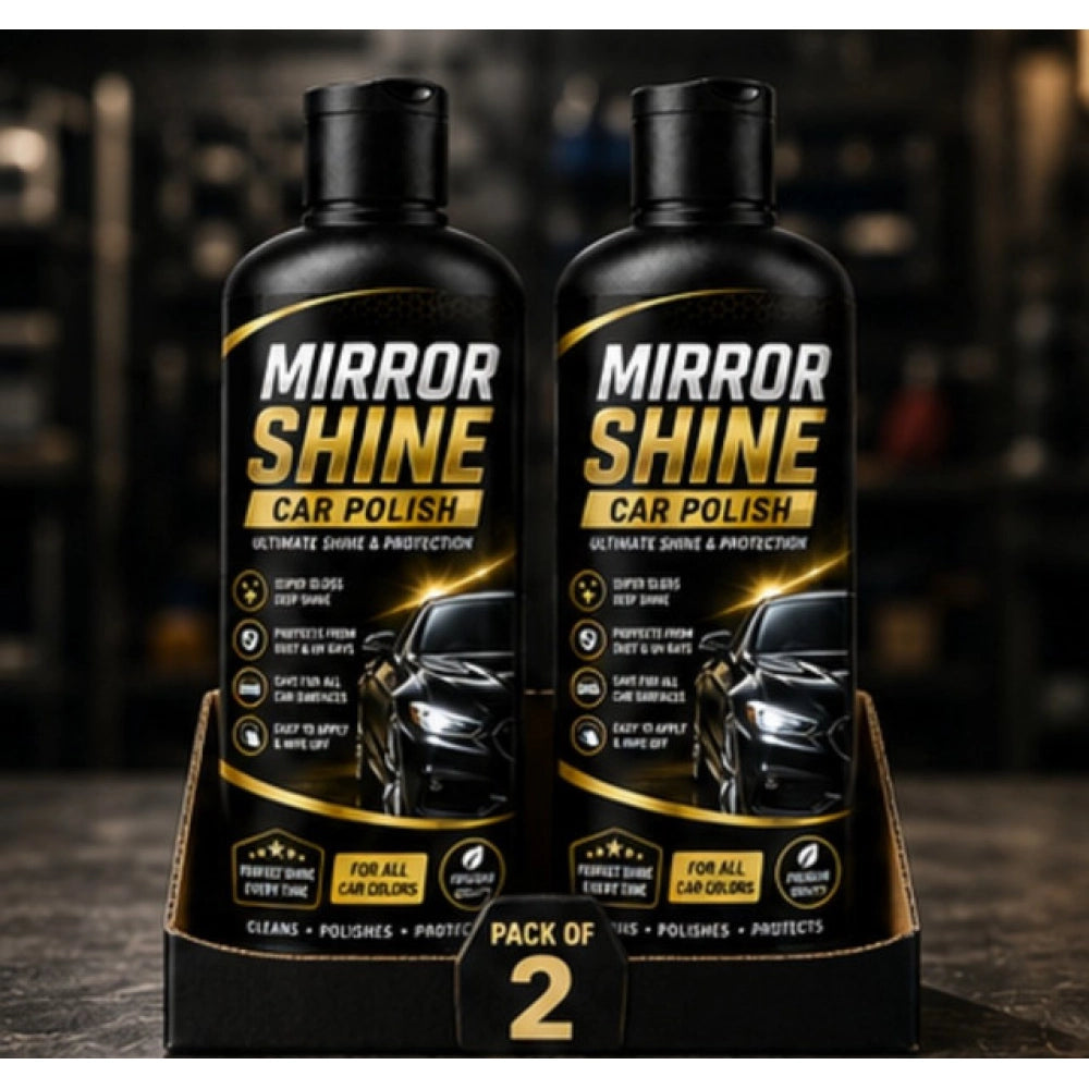 Mirror Shine Car Polish Liquid Flip Top Cap Bottles · Pack of 2