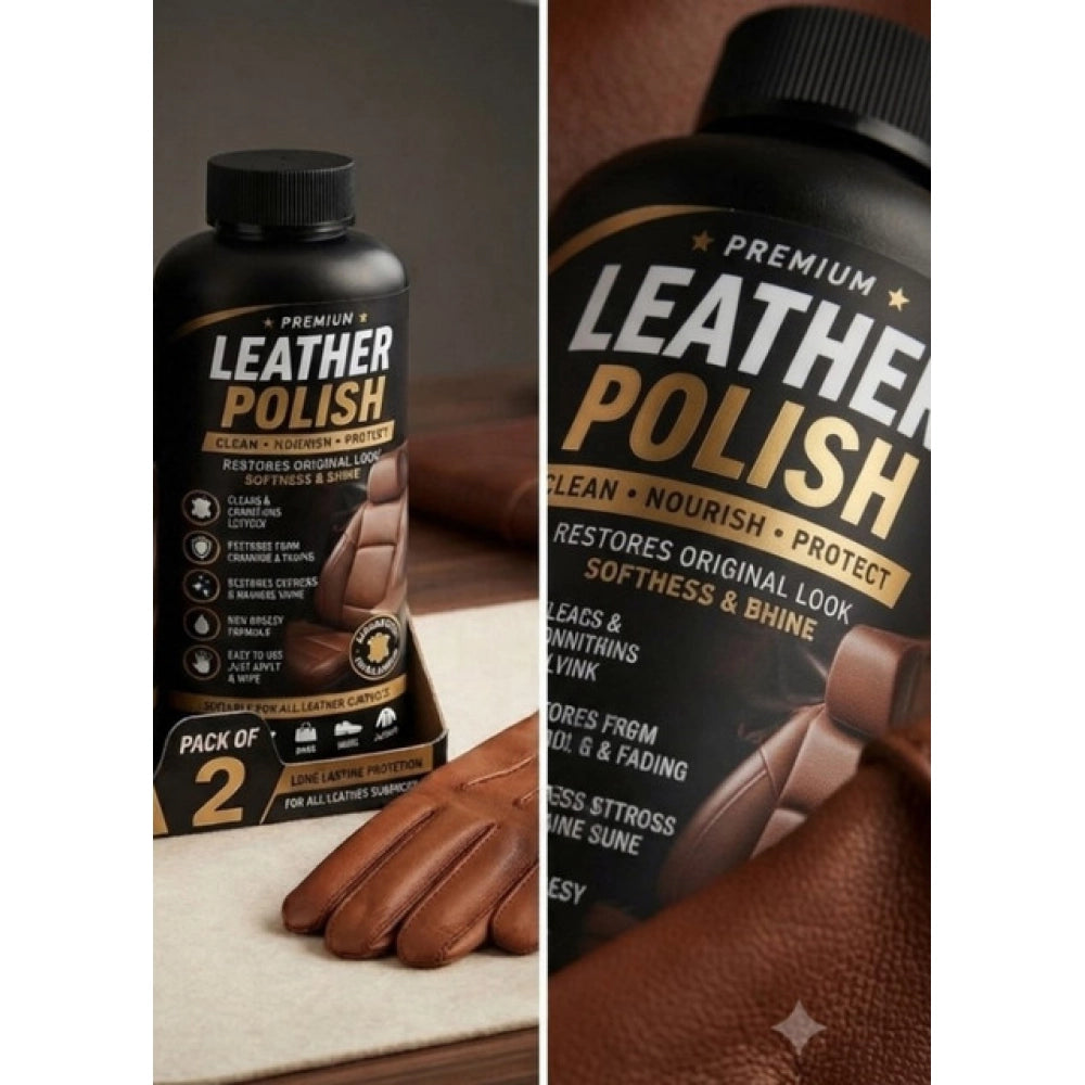 Leather Polish Liquid Bottles 100 mls · Pack of 2