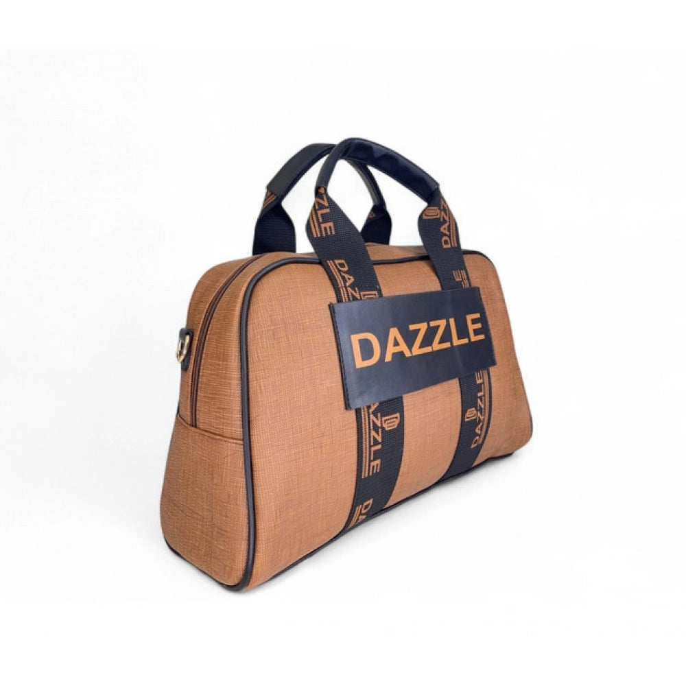 Women's Textured Duffle Bag — Brown