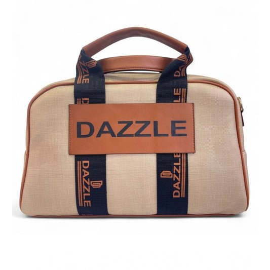 Women's Textured Duffle Bag — Beige-Brown