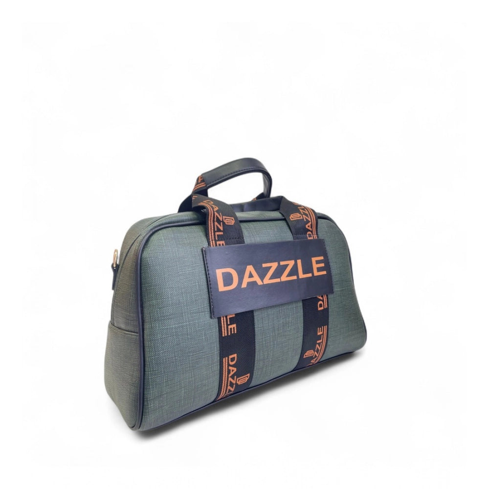 Women's Textured Duffle Bag — Dark Green