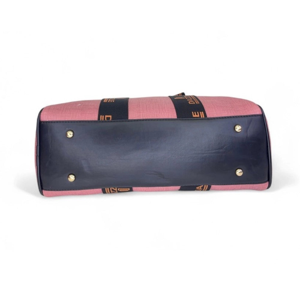 Women's Textured Duffle Bag — Pink