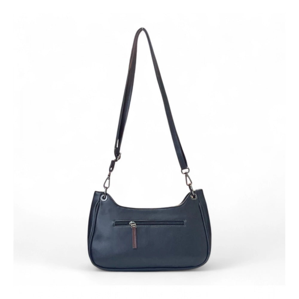 Women's Floral Embroidered Crossbody Sling Bag — Black · 2820