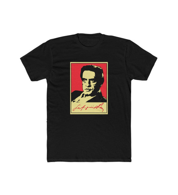 Men's Printed Round Neck Short Sleeve T-Shirt — Black · 67900