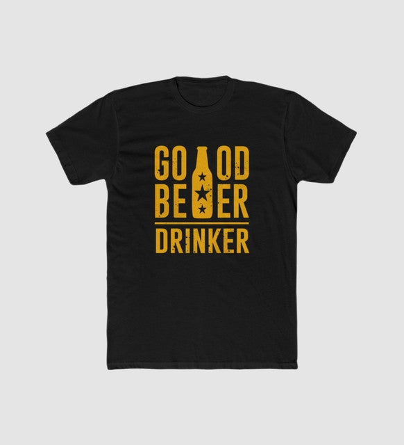 Men's Printed Round Neck Short Sleeve T-Shirt — Black · 67908