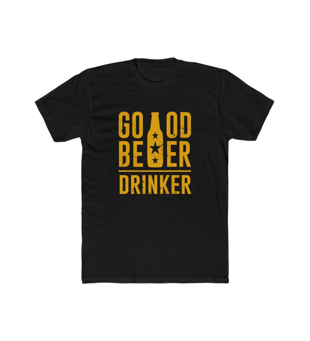 Men's Printed Round Neck Short Sleeve T-Shirt — Black · 67908
