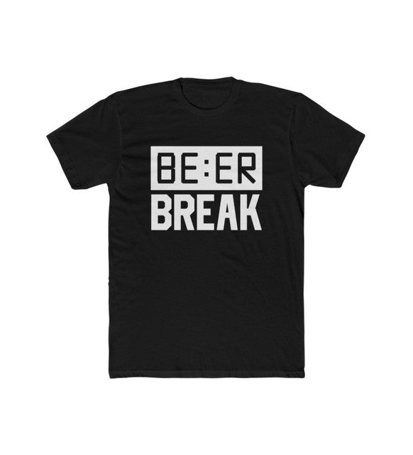 Men's Printed Round Neck Short Sleeve T-Shirt — Black · 67909