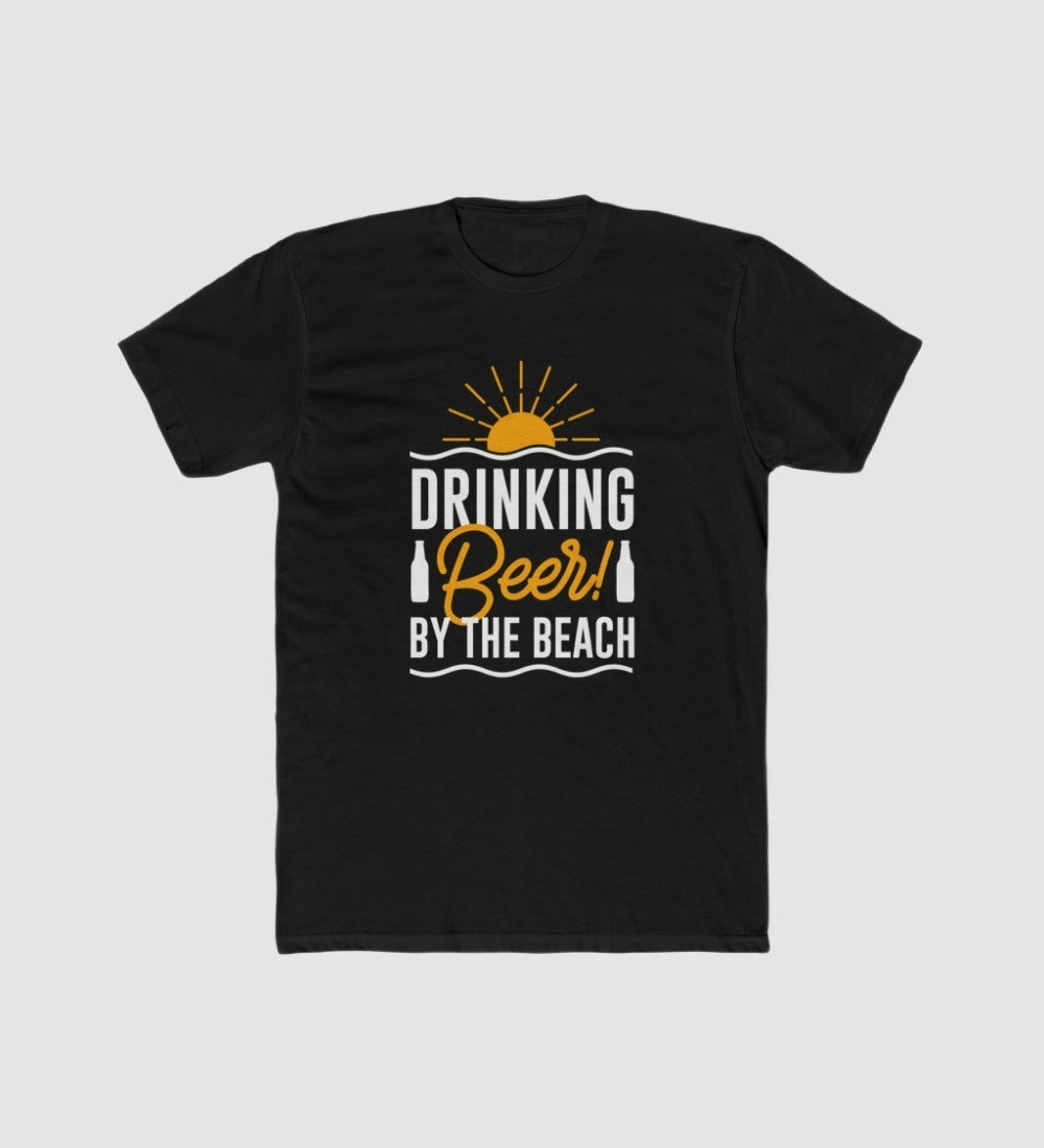 Men's Printed Round Neck Short Sleeve T-Shirt — Black · 67912