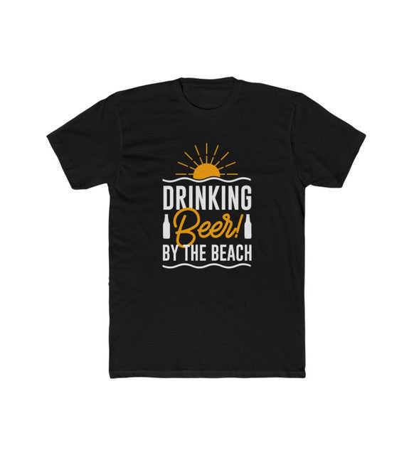 Men's Printed Round Neck Short Sleeve T-Shirt — Black · 67912
