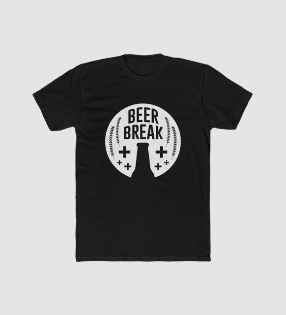Men's Printed Round Neck Short Sleeve T-Shirt — Black · 67916