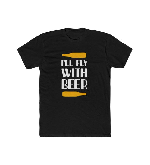 Men's Printed Round Neck Short Sleeve T-Shirt — Black · 67925
