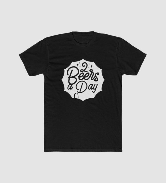 Men's Printed Round Neck Short Sleeve T-Shirt — Black · 67930