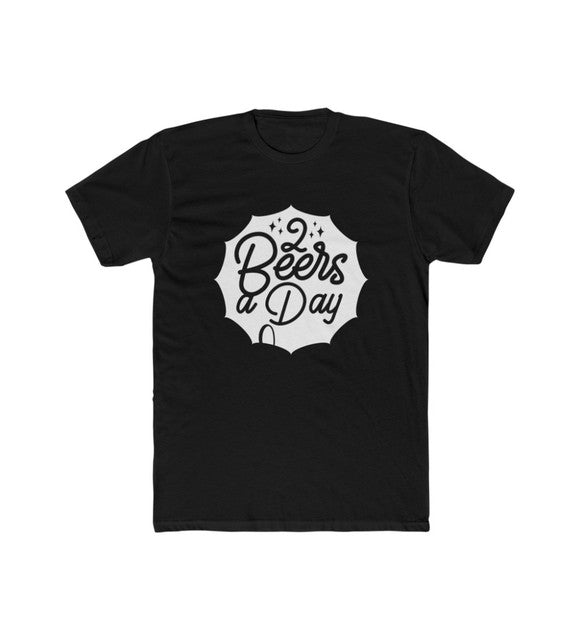 Men's Printed Round Neck Short Sleeve T-Shirt — Black · 67930