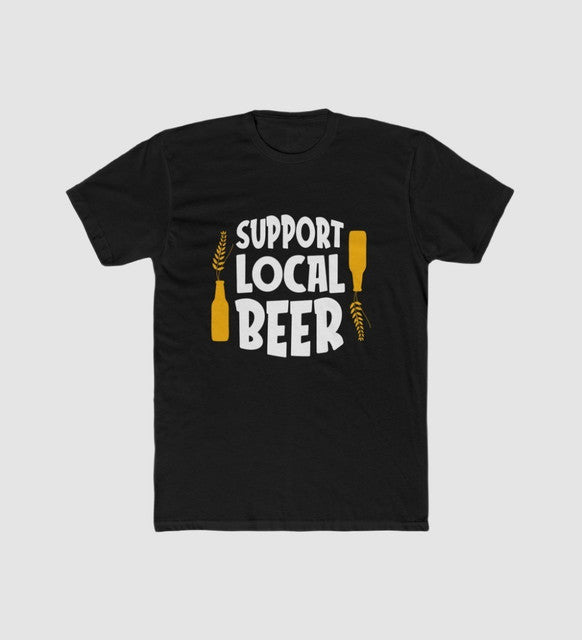 Men's Printed Round Neck Short Sleeve T-Shirt — Black · 67931