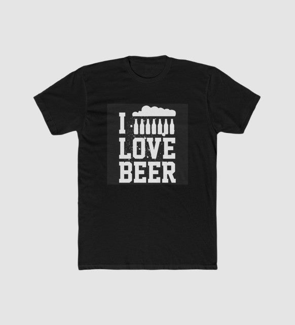 Men's Printed Round Neck Short Sleeve T-Shirt — Black · 67932