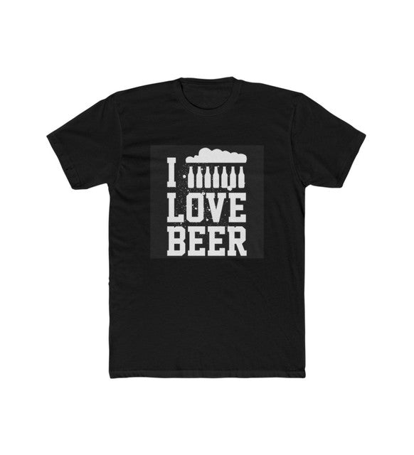 Men's Printed Round Neck Short Sleeve T-Shirt — Black · 67932