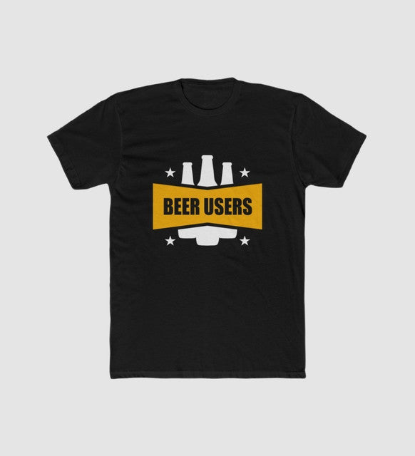 Men's Printed Round Neck Short Sleeve T-Shirt — Black · 67934