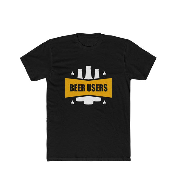 Men's Printed Round Neck Short Sleeve T-Shirt — Black · 67934