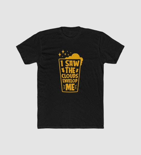 Men's Printed Round Neck Short Sleeve T-Shirt — Black · 67938