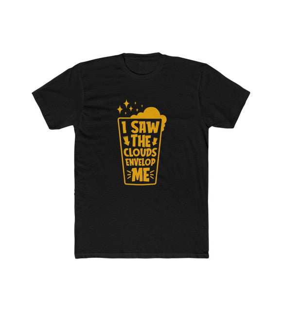 Men's Printed Round Neck Short Sleeve T-Shirt — Black · 67938
