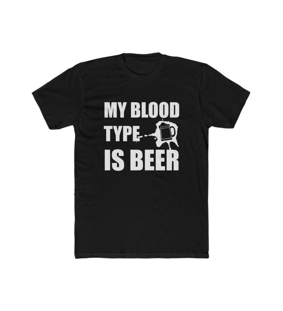 Men's Printed Round Neck Short Sleeve T-Shirt — Black · 67940