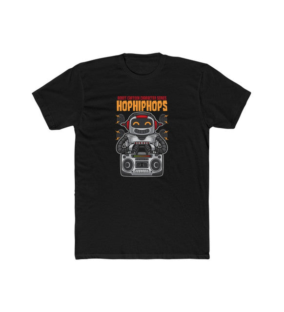 Men's Printed Round Neck Short Sleeve T-Shirt — Black · 67941