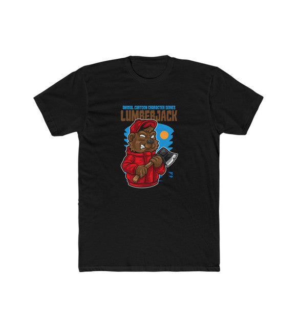 Men's Printed Round Neck Short Sleeve T-Shirt — Black · 67943