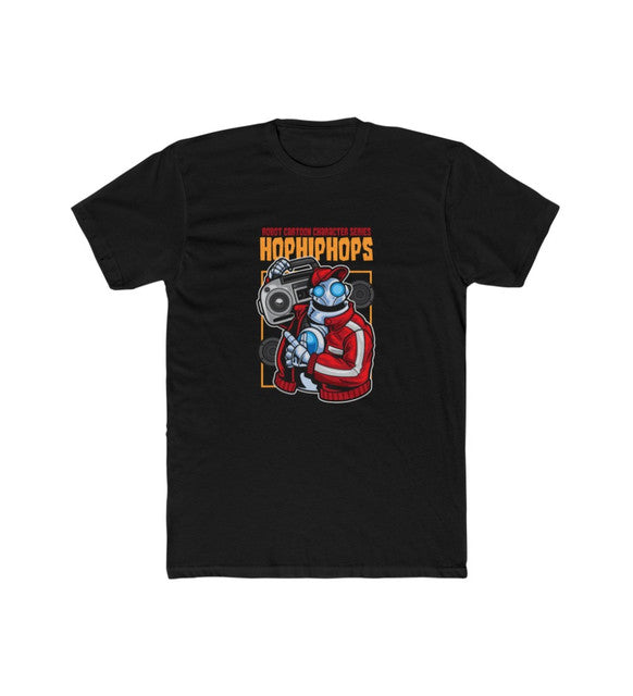 Men's Printed Round Neck Short Sleeve T-Shirt — Black · 67946