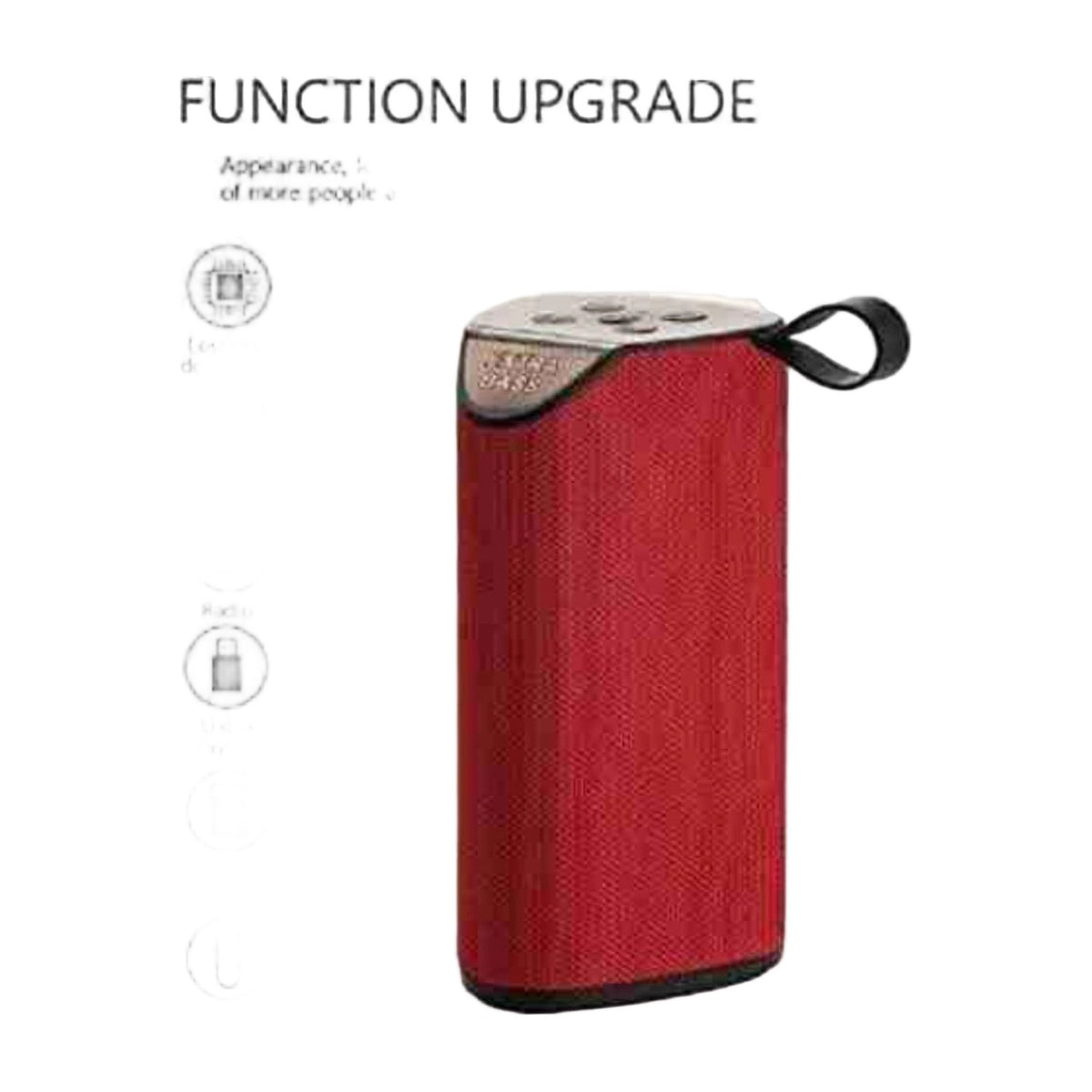 Rubber Wireless Tg111 Bluetooth Speaker — Red AllQwik