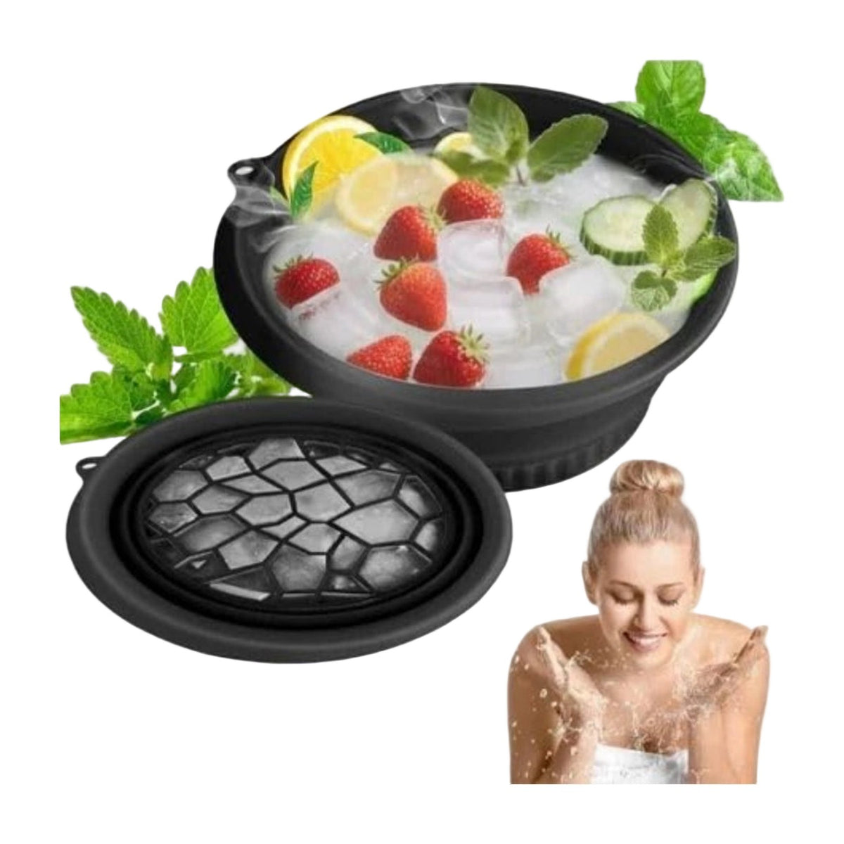 Silicon Ice Face Bowl — Black AllQwik