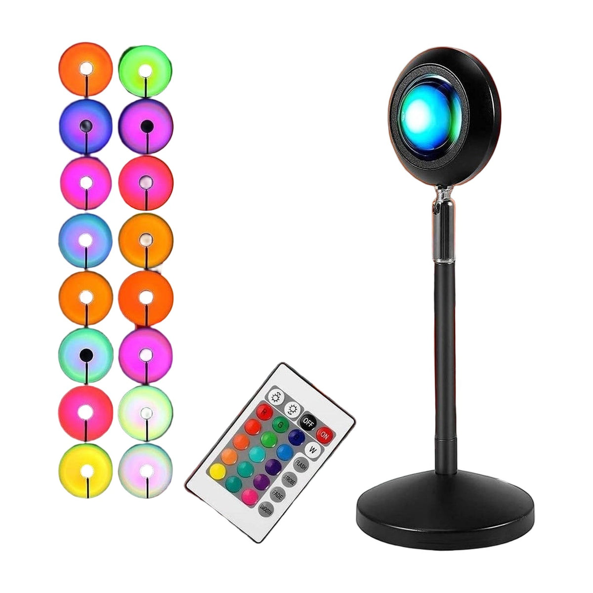 Sunset Lamp With Remote — Black AllQwik