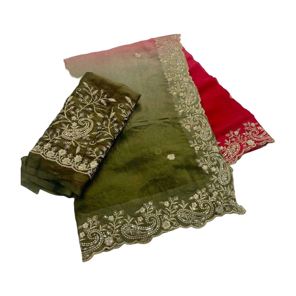 Women's Satin Embellished Saree · 2660 AllQwik