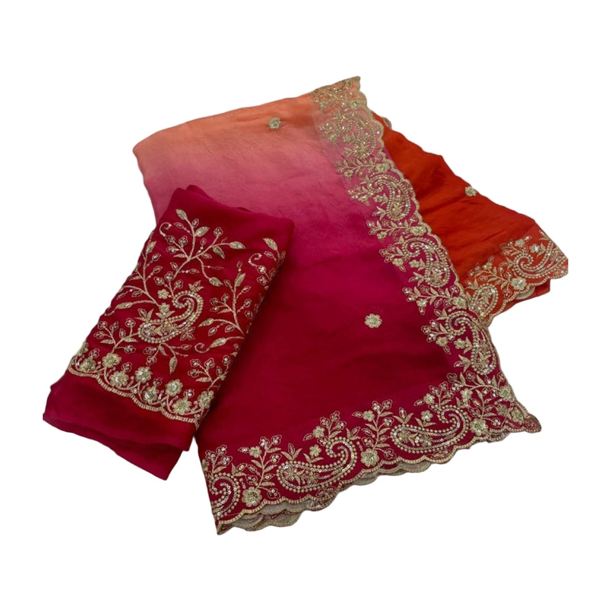 Women's Satin Embellished Saree · 2664 AllQwik