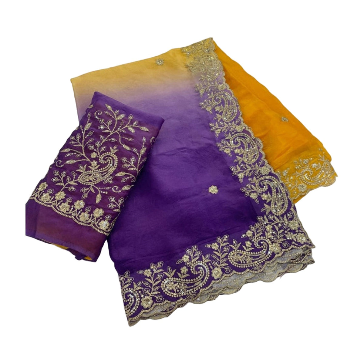 Women's Satin Embellished Saree · 2665 AllQwik