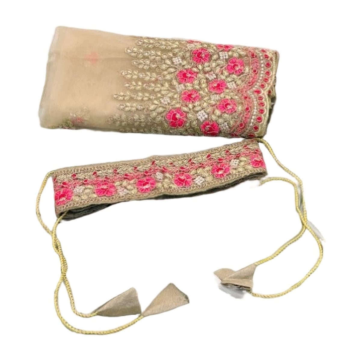 Women's Satin Solid Saree — Offwhite AllQwik