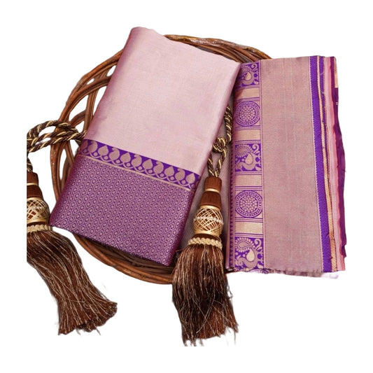 Women's Silk Printed Saree — Purple · Prpl AllQwik