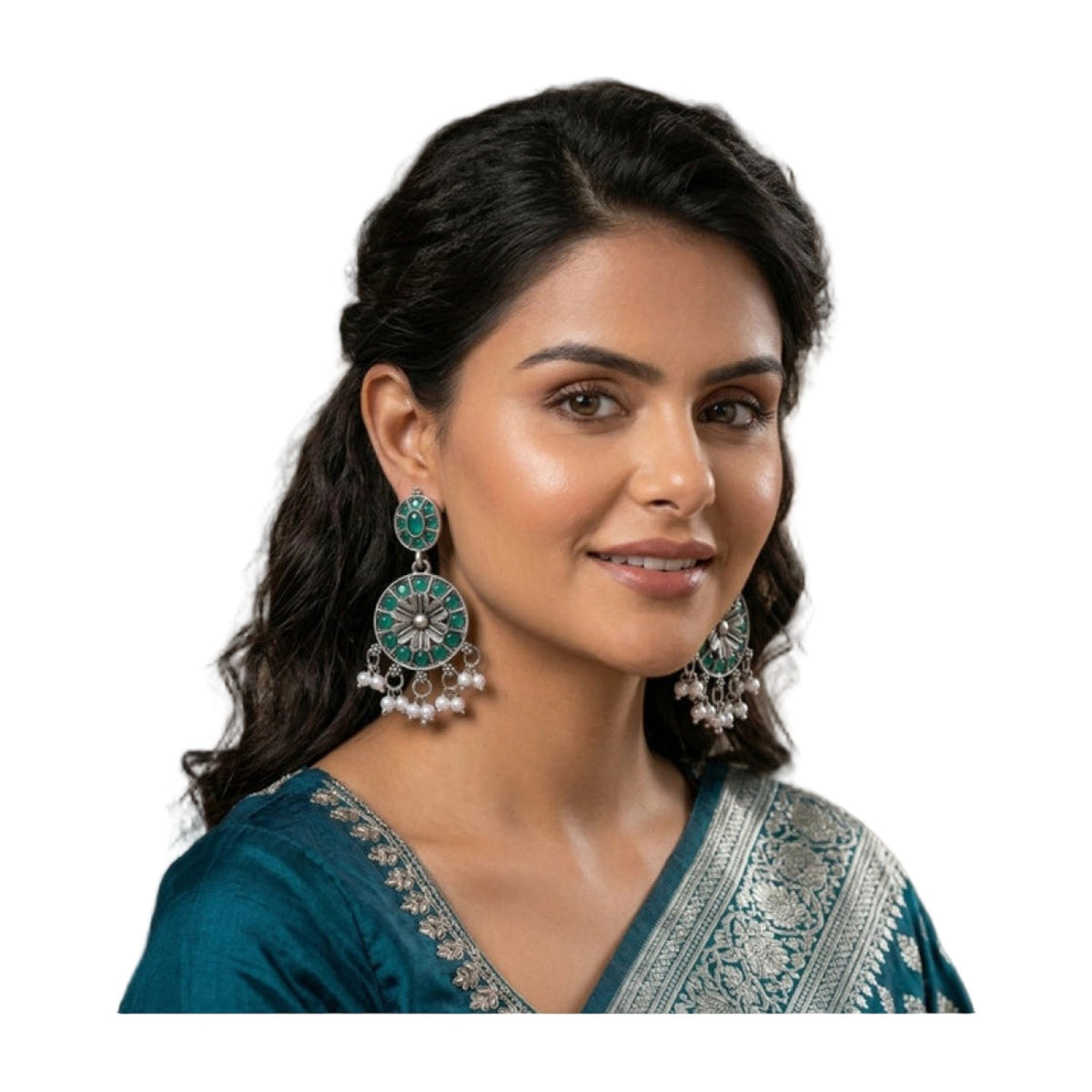 Women's Zinc Alloy Gold Plated Chandbali Earrings · 1564 AllQwik