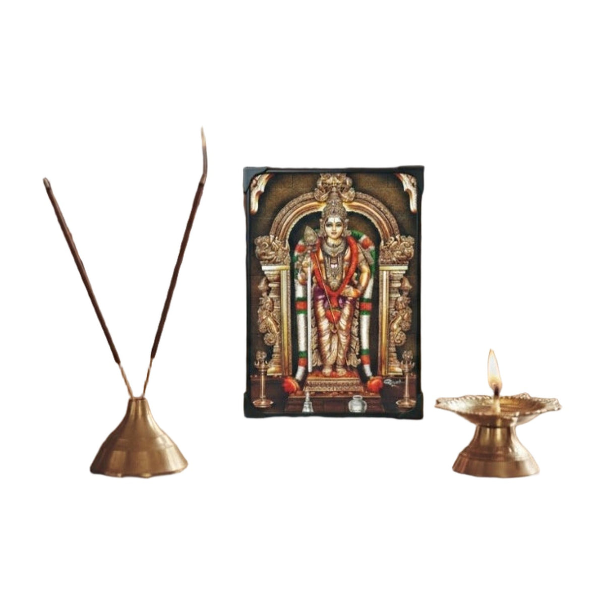 Wooden Sri Subramaniyan Swamy Murugan Table Top Devotional P AllQwik