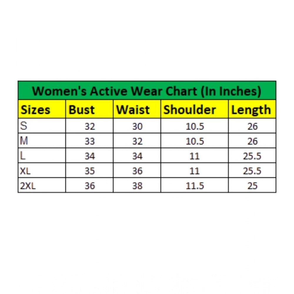 Women's Lycra Printed Sleeveless Active Wear · 92_L