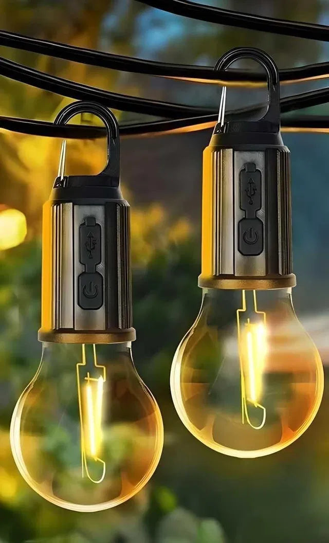 Decorative Hanging Bulb with 3 Modes Tent Lamp for Camping · Pack of 2