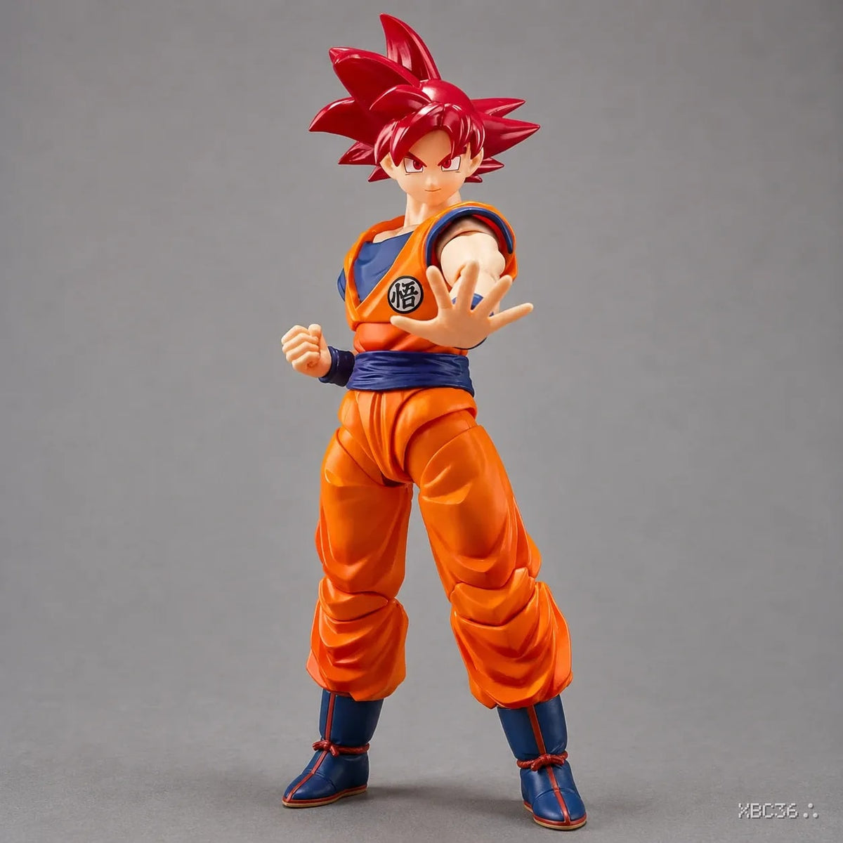 Dragon Ball Super Goku Super Saiyan God Action Figure – 15 cm Articulated Collectible with Interchangeable Faces & Hands