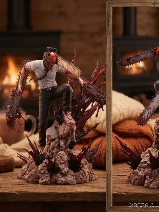Chainsaw Man Blood Effect Figure – Denji Devil Form Premium Anime Statue