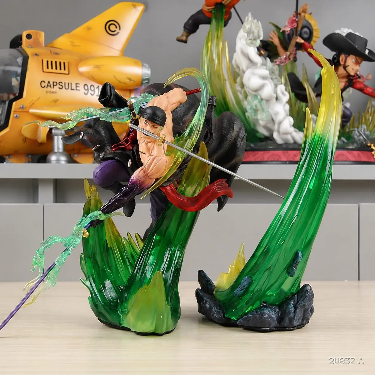 Roronoa Zoro Demon Aura Slash – Premium Battle Action Figure (With Effects & Blades)