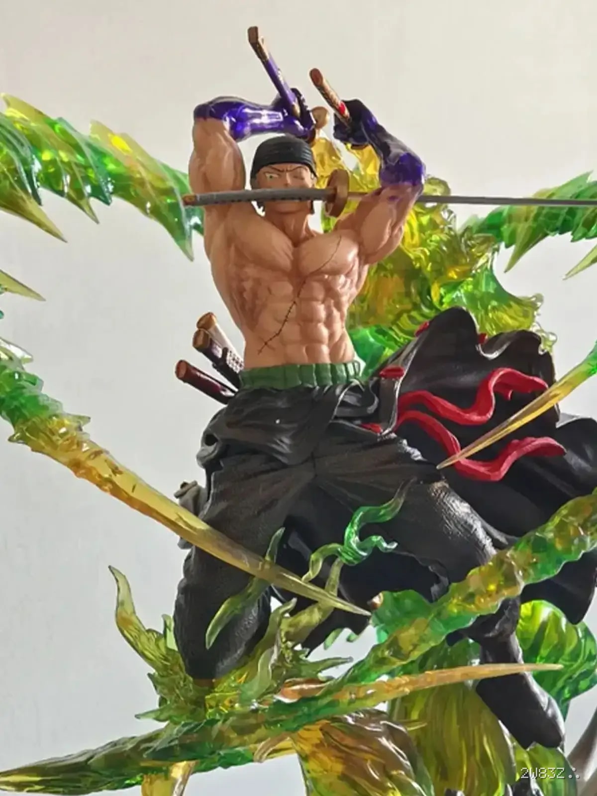 Zoro 3-Sword Style LED Action Figure – Savage Aura Unleashed!