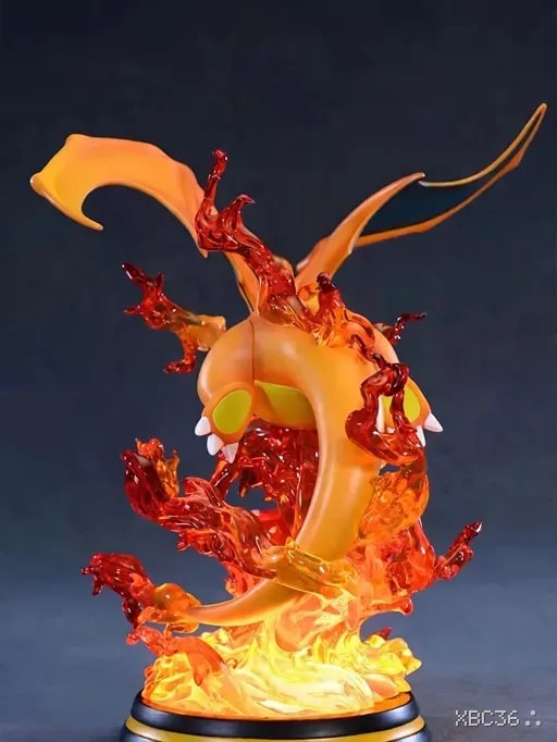 Pokémon Charmander Evolution Statue – Charmander Charmeleon Charizard Fire-Type Collectible Figure
