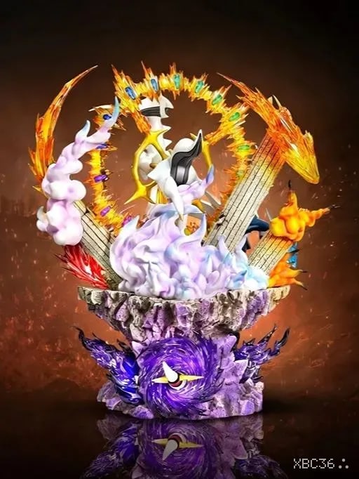 Pokemon Legendary Gods Battle PVC Statue – Arceus, Dialga, Palkia & Giratina Collector Figure