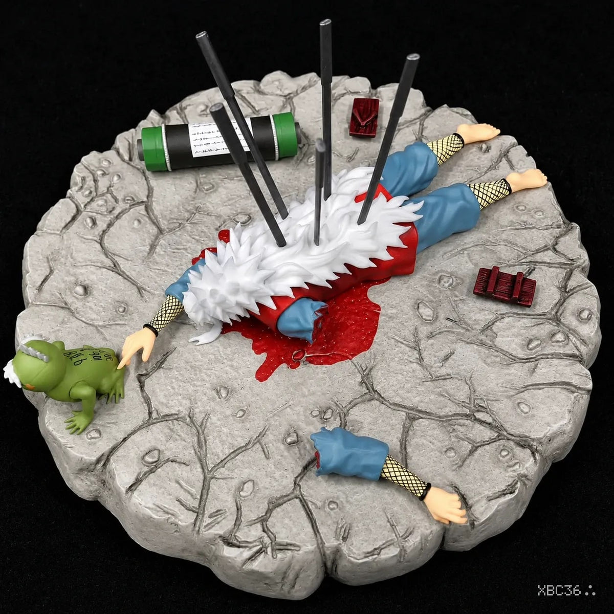 Jiraya’s Last Stand Collectible Diorama – Naruto Shippuden Death Scene Figure