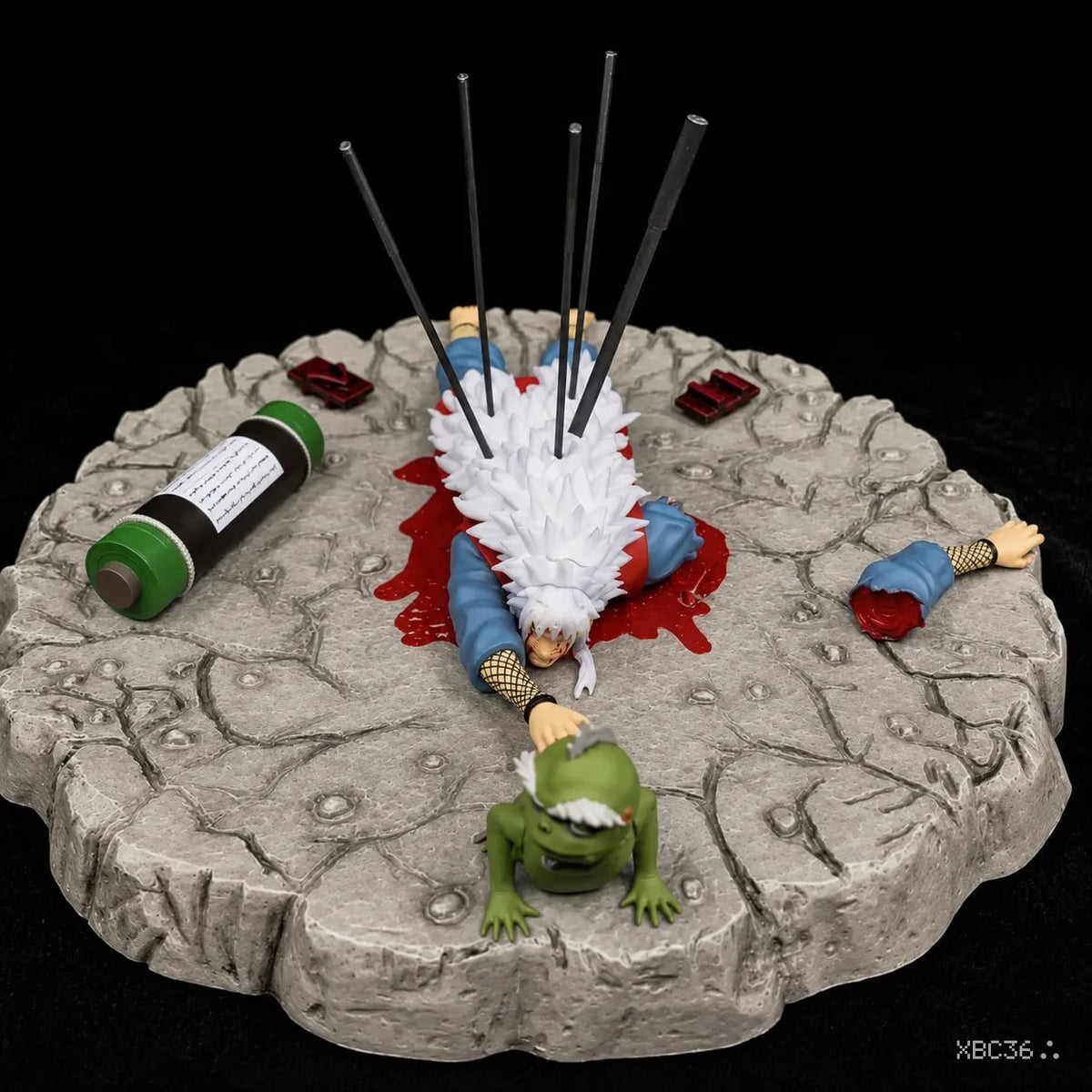 Jiraya’s Last Stand Collectible Diorama – Naruto Shippuden Death Scene Figure