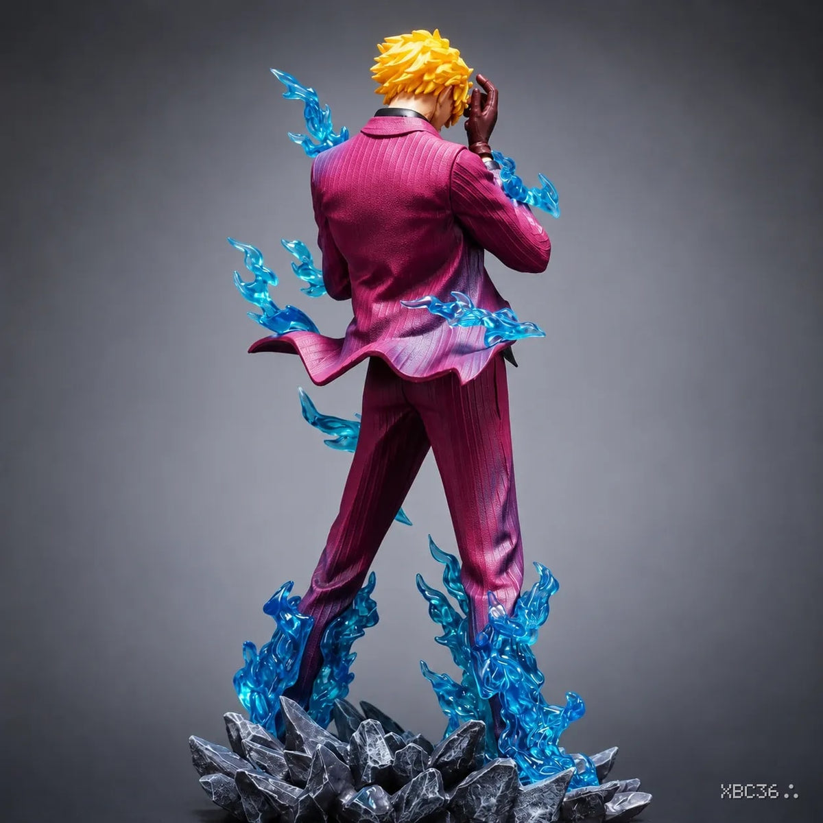 Sanji Ifrit Jambe Figure – One Piece Premium Anime Statue with Blue Flame Effect